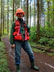 Image of Woman In the Forest Wearing An Extreme Cruiser Vest