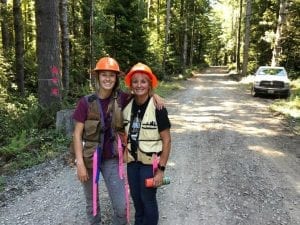 Image of Two Women In Extreme Cruiser Vests In The Forest