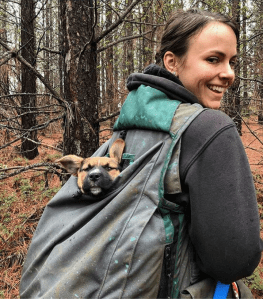 Image of Puppy In Bladder Pocket on Extreme Cruiser Utility Vest