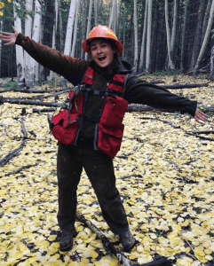Image of Woman in Extreme Cruiser Vest in The Forest
